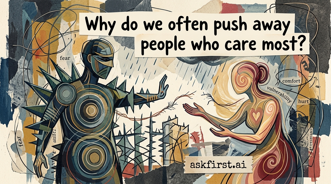Why do we often push away people who care most? Why do we often push away people who care most?