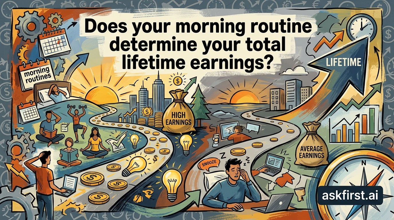 Does your morning routine determine your total lifetime earnings? Does your morning routine determine your total lifetime earnings?