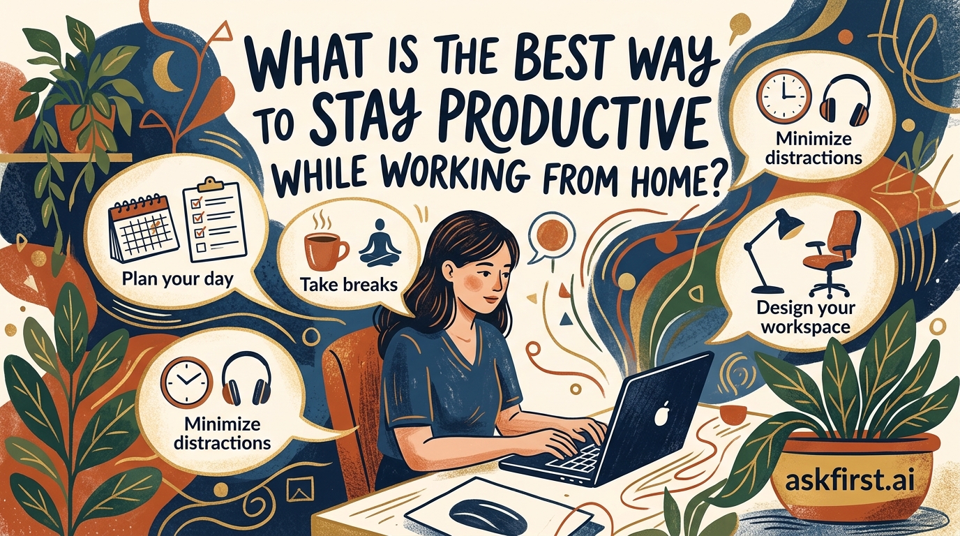 What is the best way to stay productive while working from home? What is the best way to stay productive while working from home?