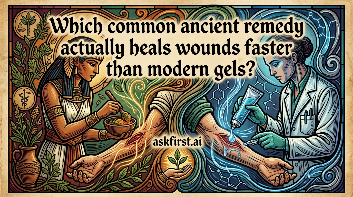 Which common ancient remedy actually heals wounds faster than modern gels? Which common ancient remedy actually heals wounds faster than modern gels?