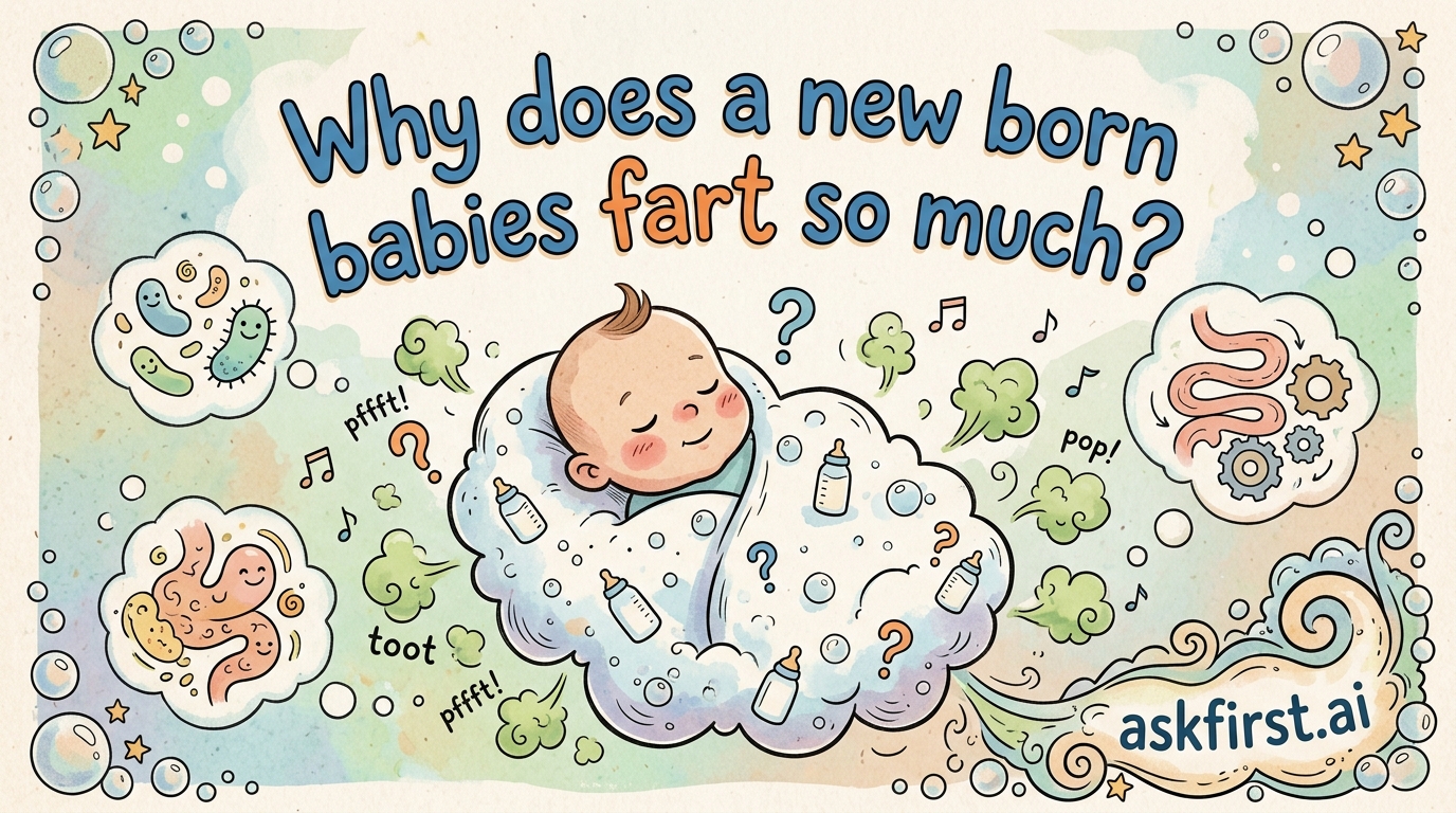 Why does a new born babies fart so much? Why does a new born babies fart so much?