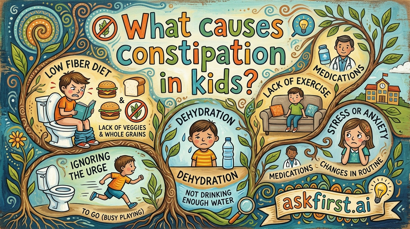 What causes constipation in kids? What causes constipation in kids?