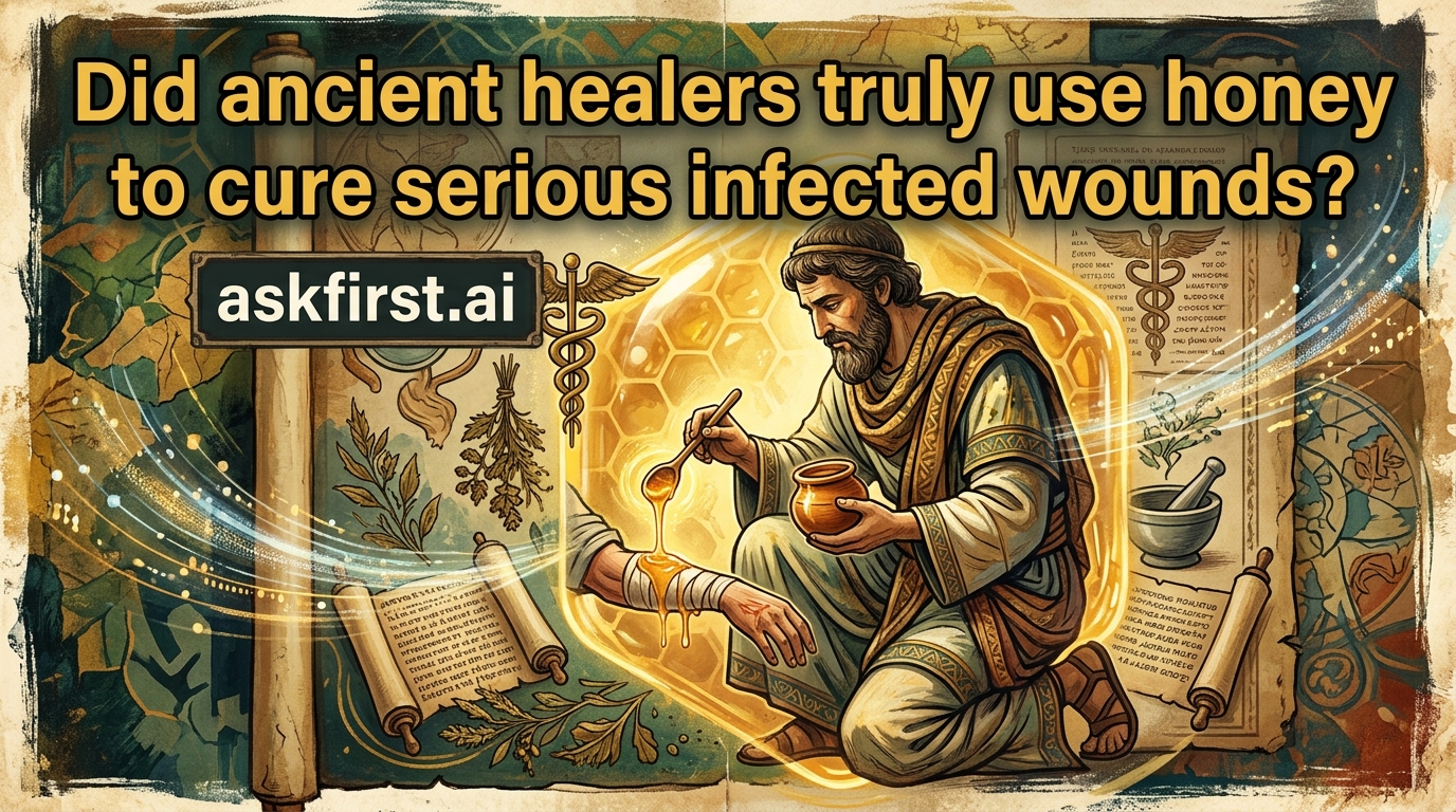 Did ancient healers truly use honey to cure serious infected wounds? Did ancient healers truly use honey to cure serious infected wounds?
