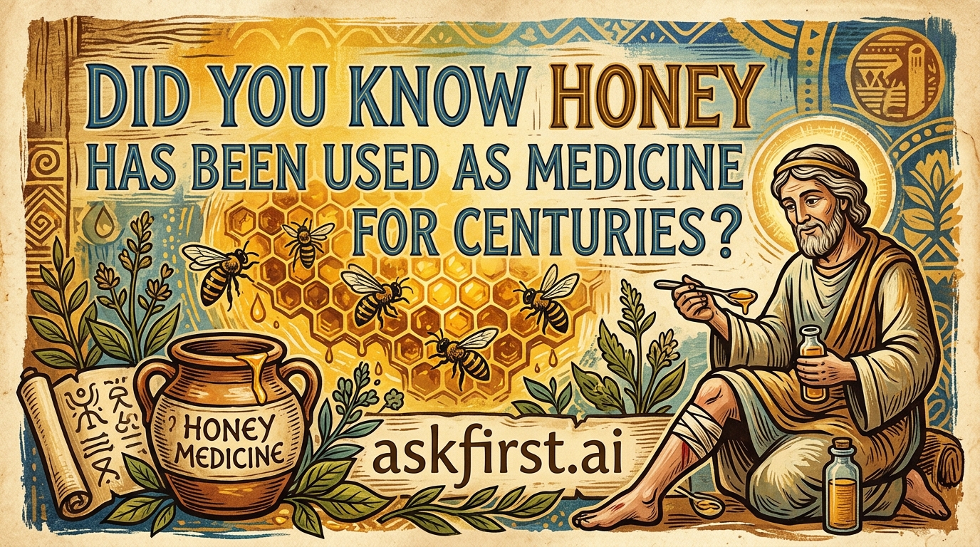 Did you know honey has been used as medicine for centuries? Did you know honey has been used as medicine for centuries?