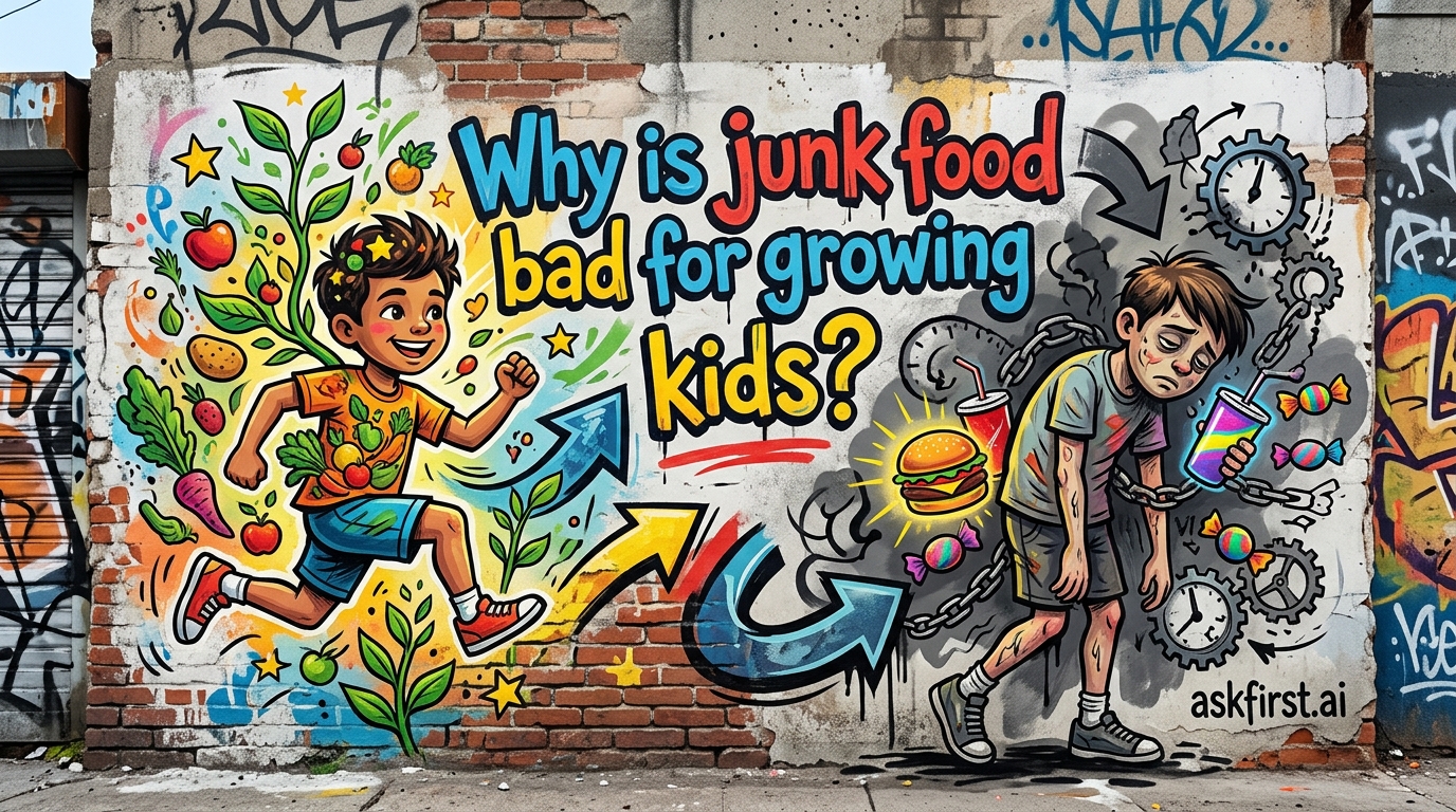 Why is junk food bad for growing kids? Why is junk food bad for growing kids?