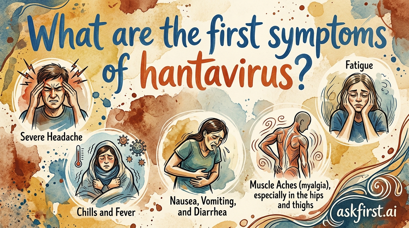 What are the first symptoms of hantavirus? What are the first symptoms of hantavirus?