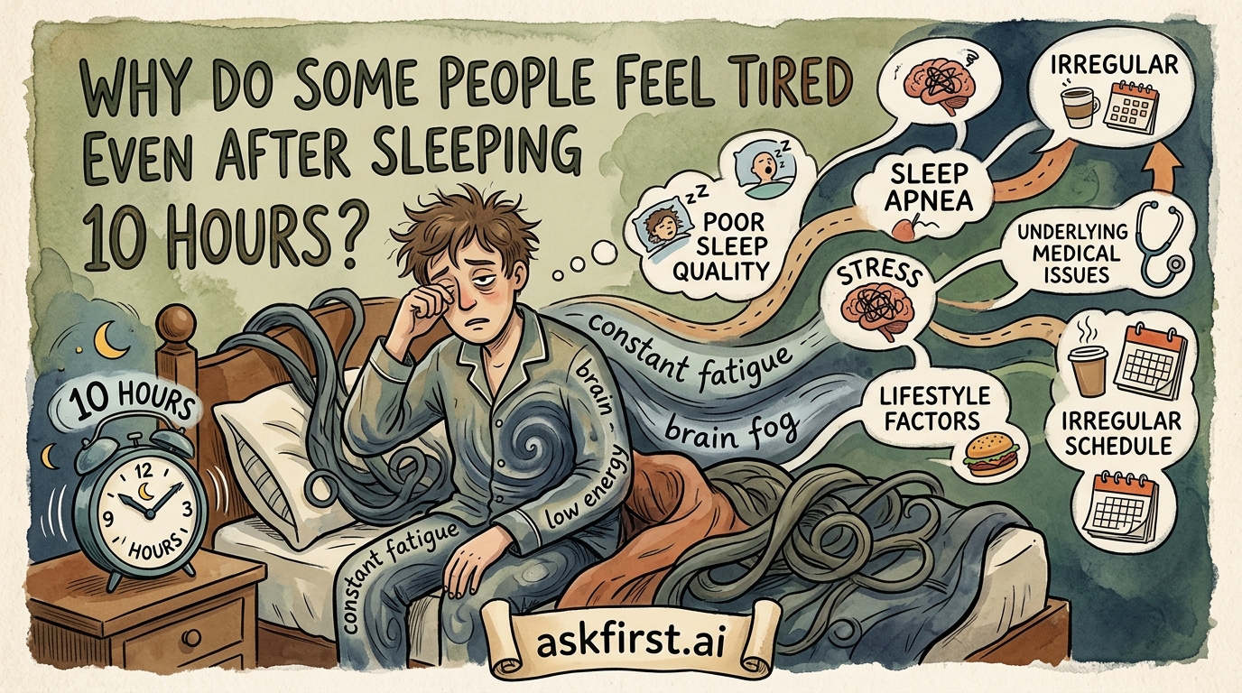 Why do some people feel tired even after sleeping 10 hours? Why do some people feel tired even after sleeping 10 hours?
