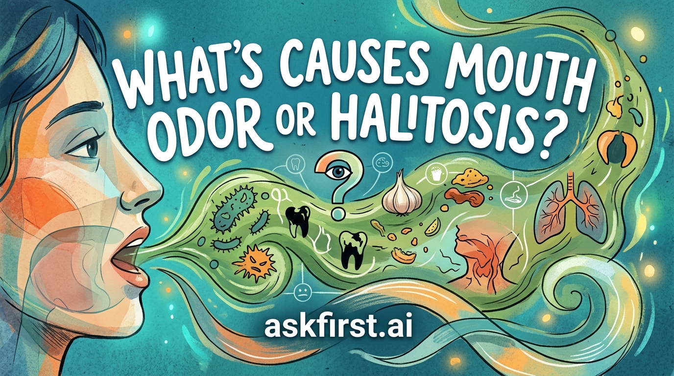 What's causes mouth odor or halitosis? What's causes mouth odor or halitosis?