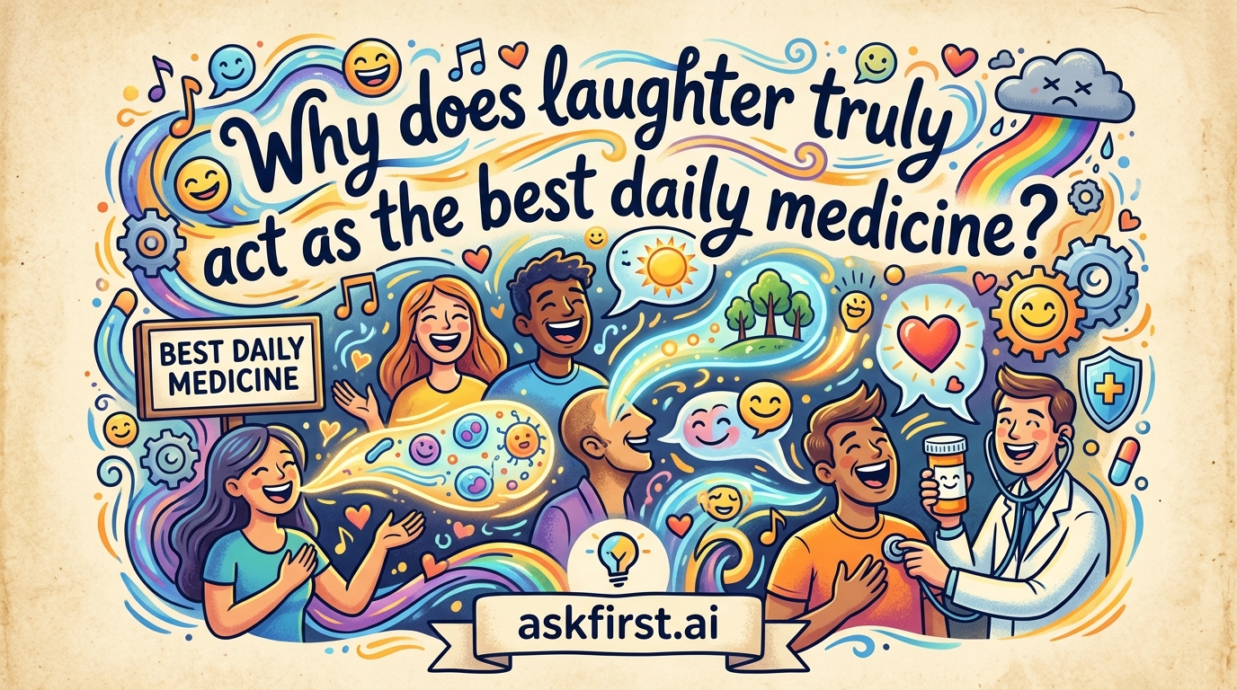 Why does laughter truly act as the best daily medicine? Why does laughter truly act as the best daily medicine?
