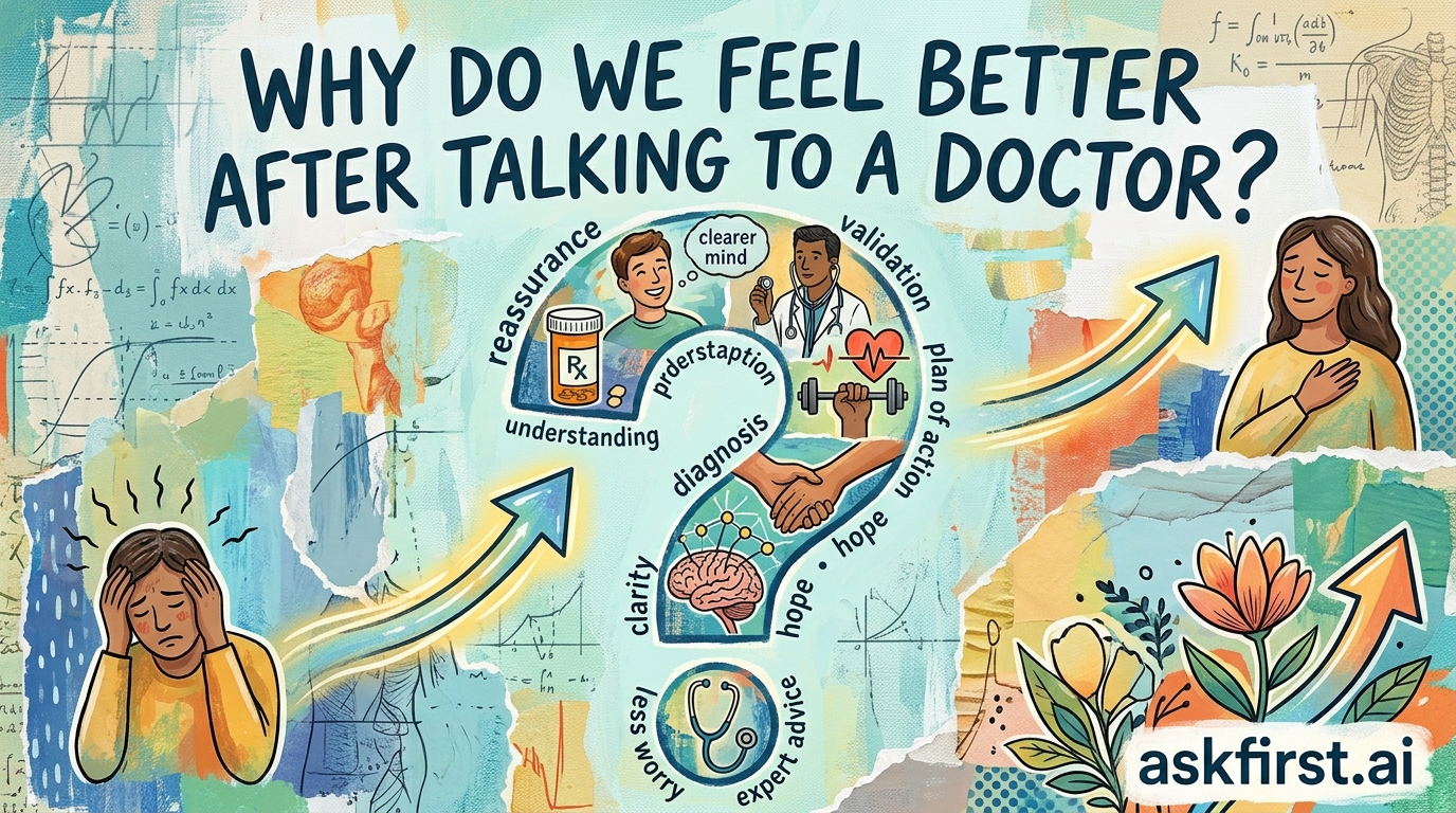 Why do we feel better after talking to a doctor? Why do we feel better after talking to a doctor?