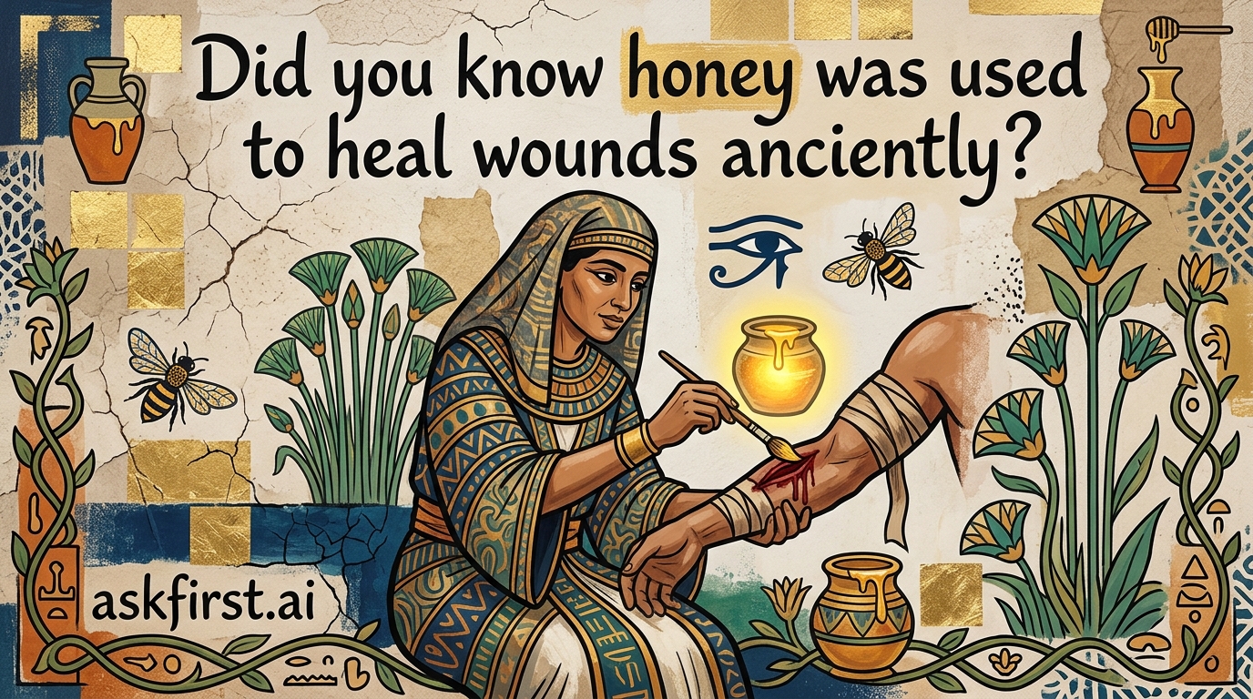 Did you know honey was used to heal wounds anciently? Did you know honey was used to heal wounds anciently?