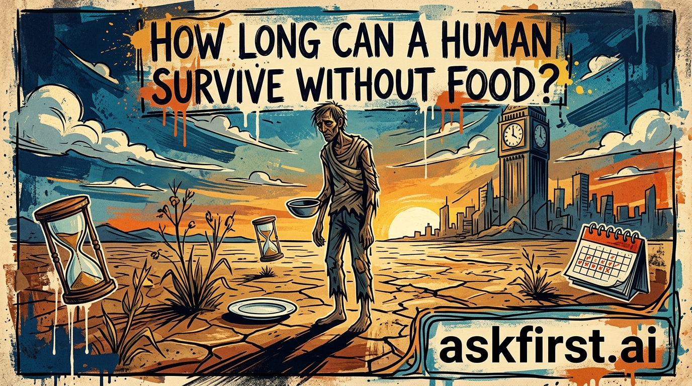 How long can a human survive without food? How long can a human survive without food?