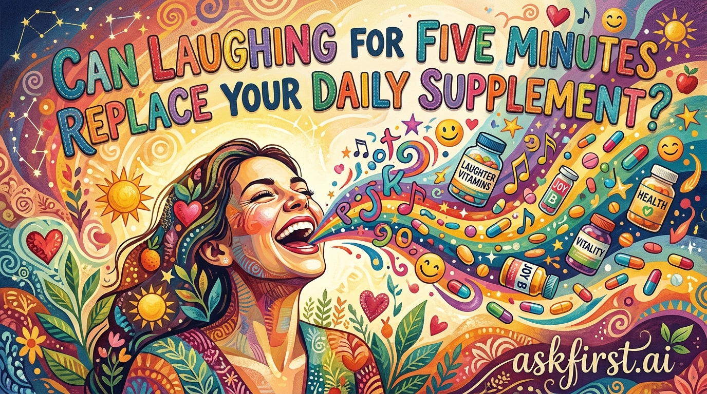 Can laughing for five minutes replace your daily supplement? Can laughing for five minutes replace your daily supplement?