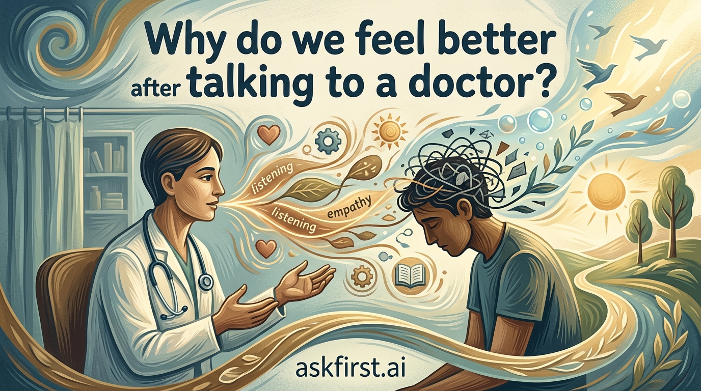 Why do we feel better after talking to a doctor? Why do we feel better after talking to a doctor?