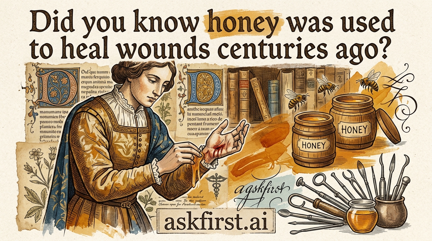Did you know honey was used to heal wounds centuries ago? Did you know honey was used to heal wounds centuries ago?
