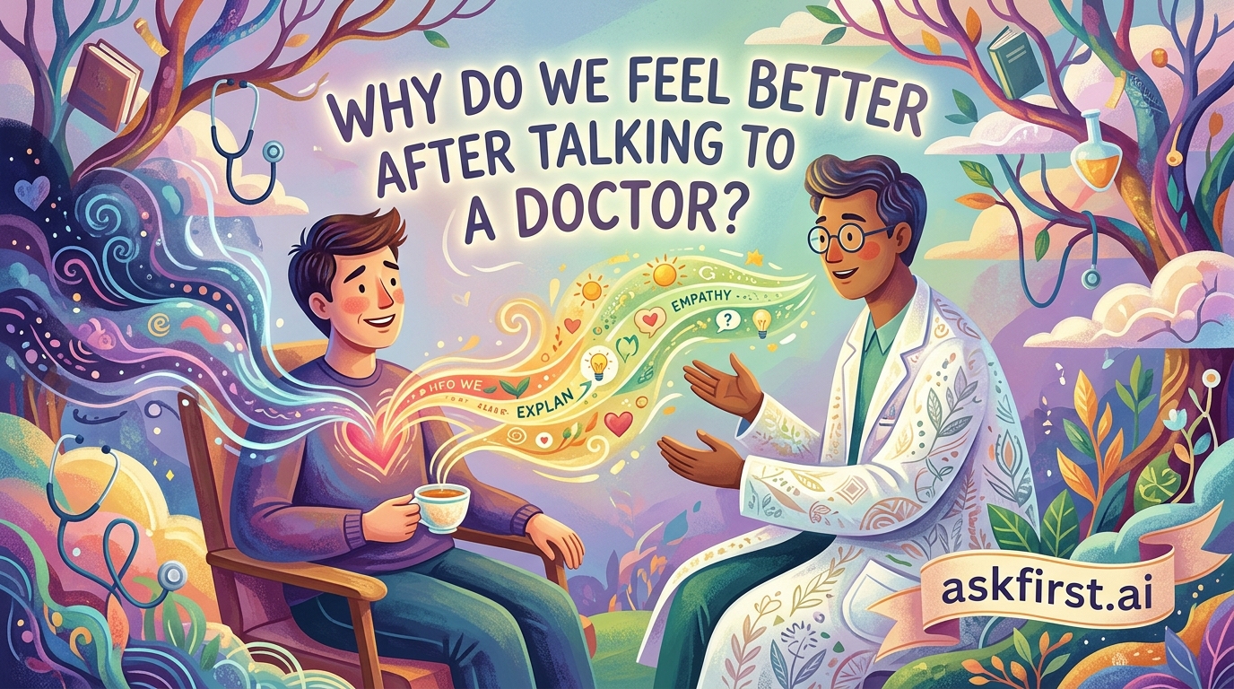 Why do we feel better after talking to a doctor? Why do we feel better after talking to a doctor?