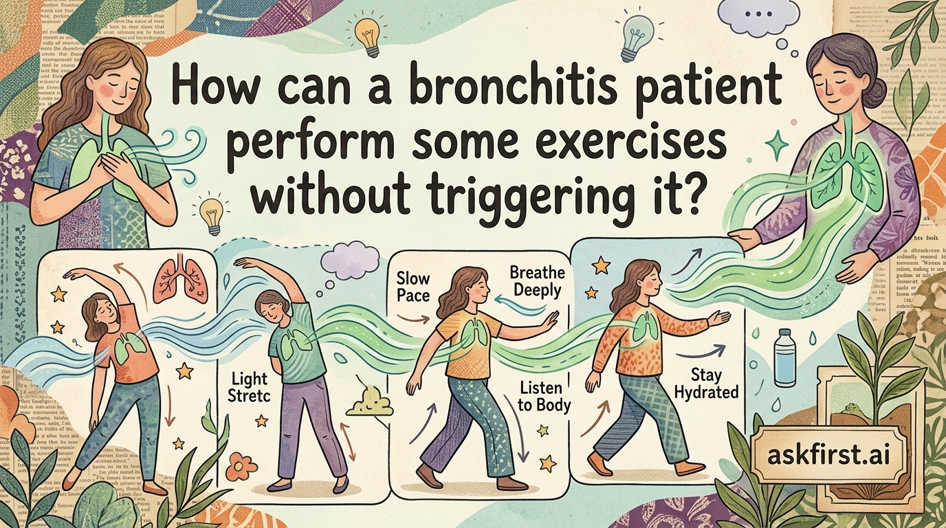 How can a bronchitis patient perform some exercises without triggering it? How can a bronchitis patient perform some exercises without triggering it?