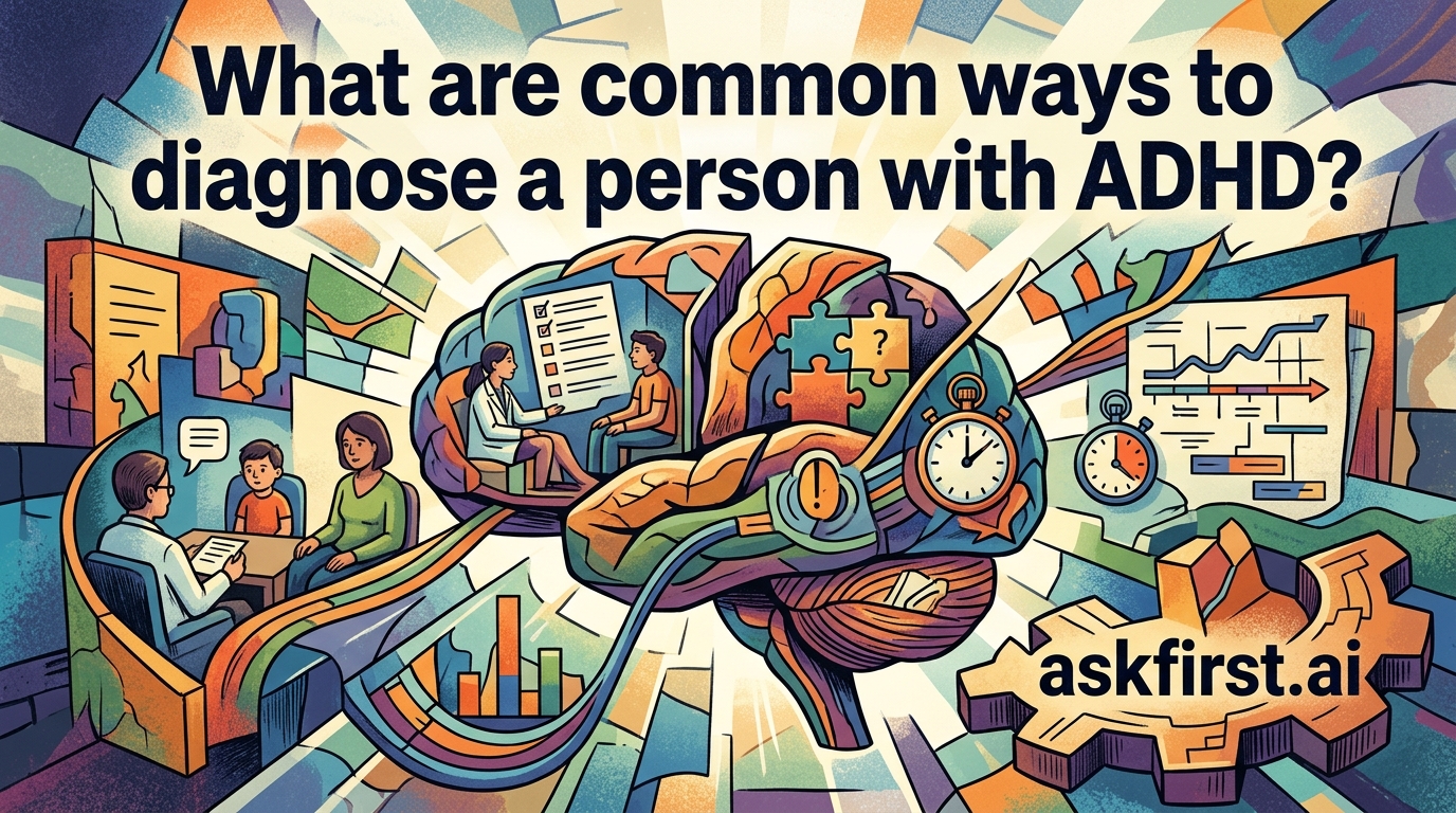What are common ways to diagnose a person with ADHD? What are common ways to diagnose a person with ADHD?