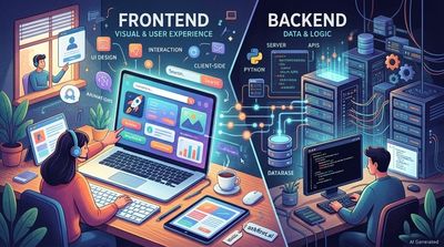 What is the difference between frontend and backend?