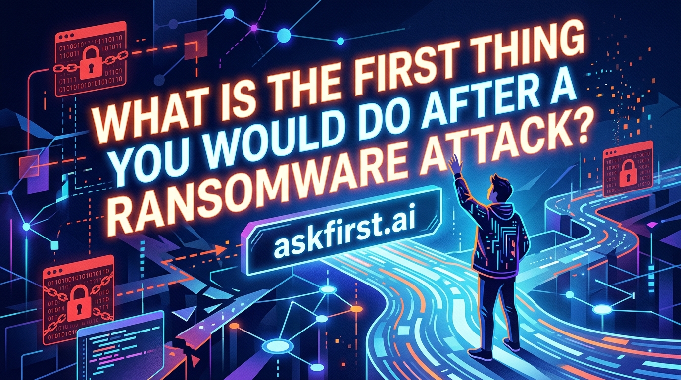 What is the first thing you would do after a ransomware attack? What is the first thing you would do after a ransomware attack?
