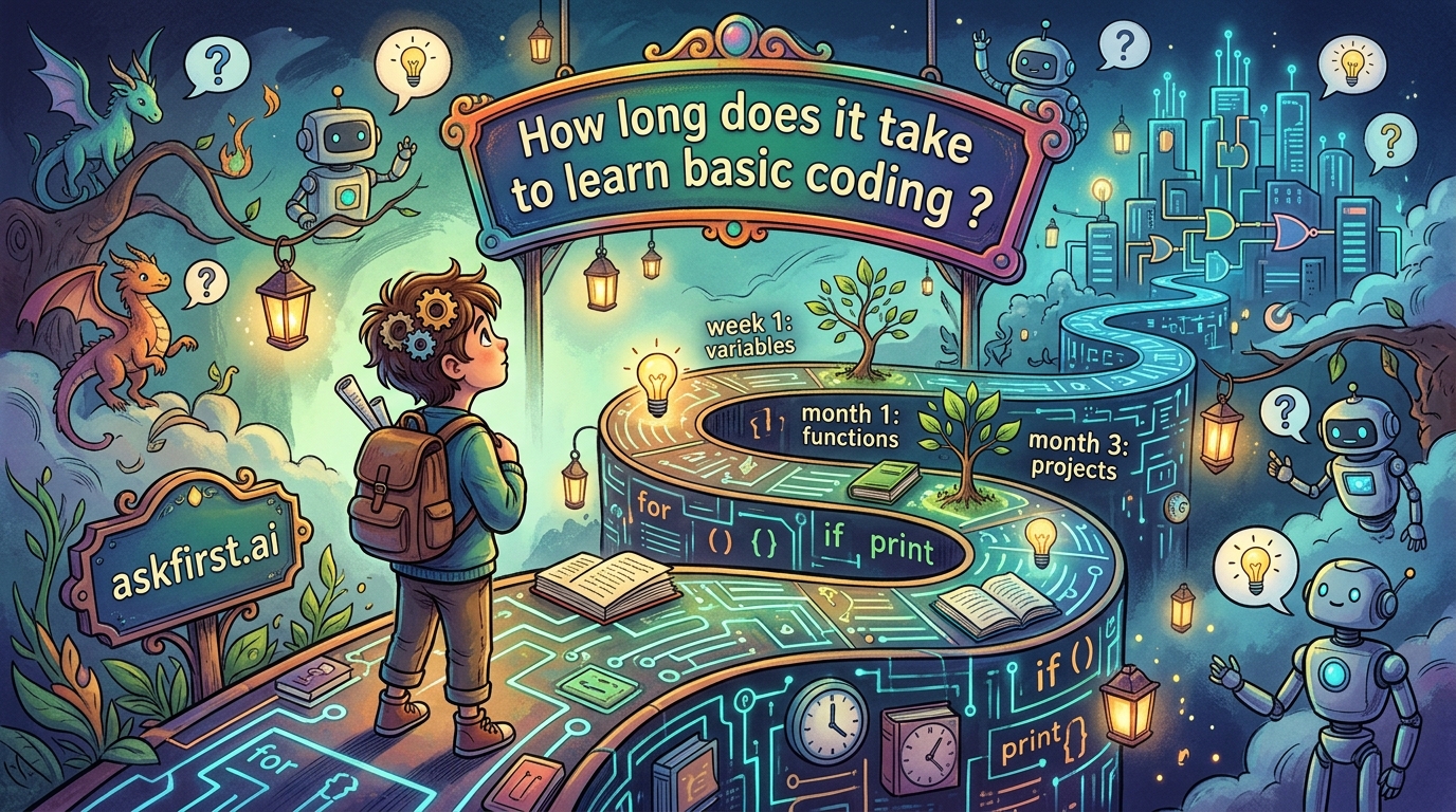 How long does it take to learn basic coding ? How long does it take to learn basic coding ?