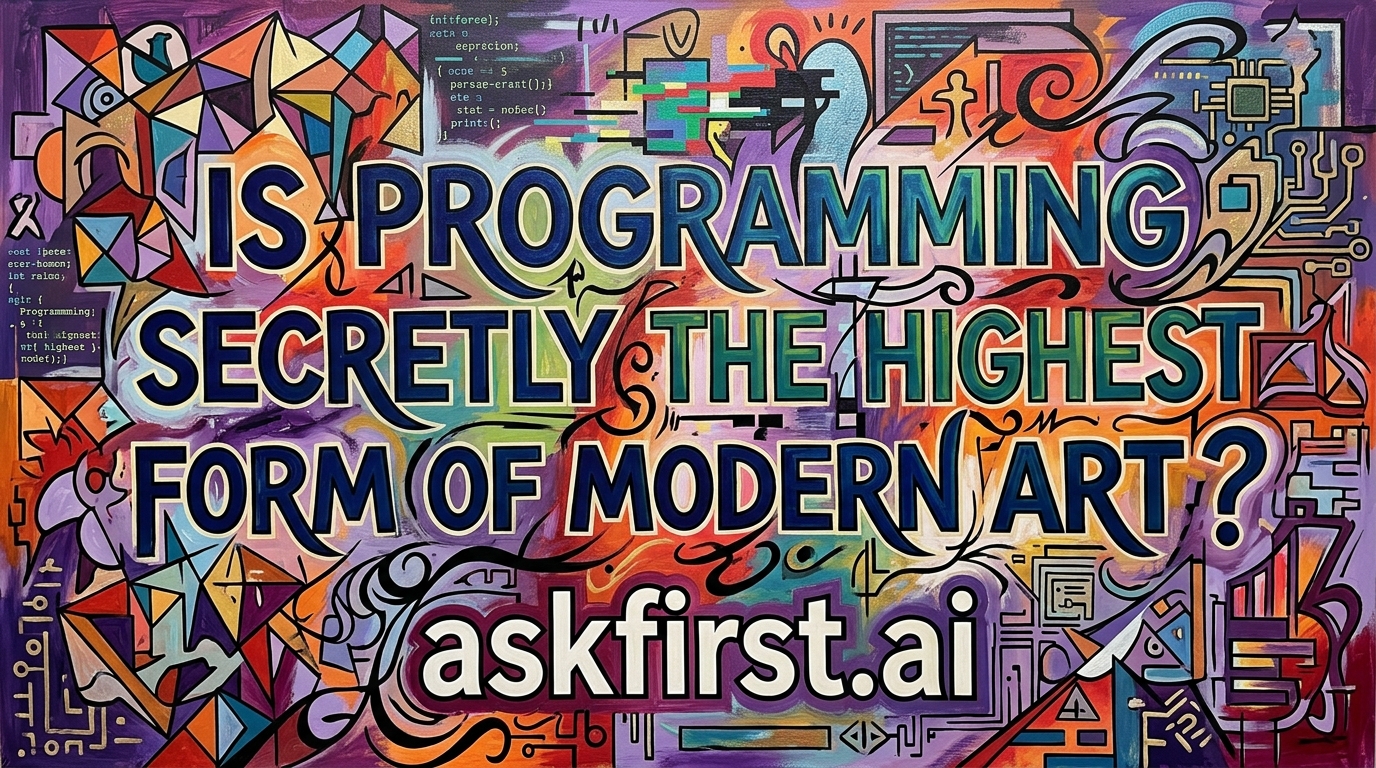 Is programming secretly the highest form of modern art? Is programming secretly the highest form of modern art?