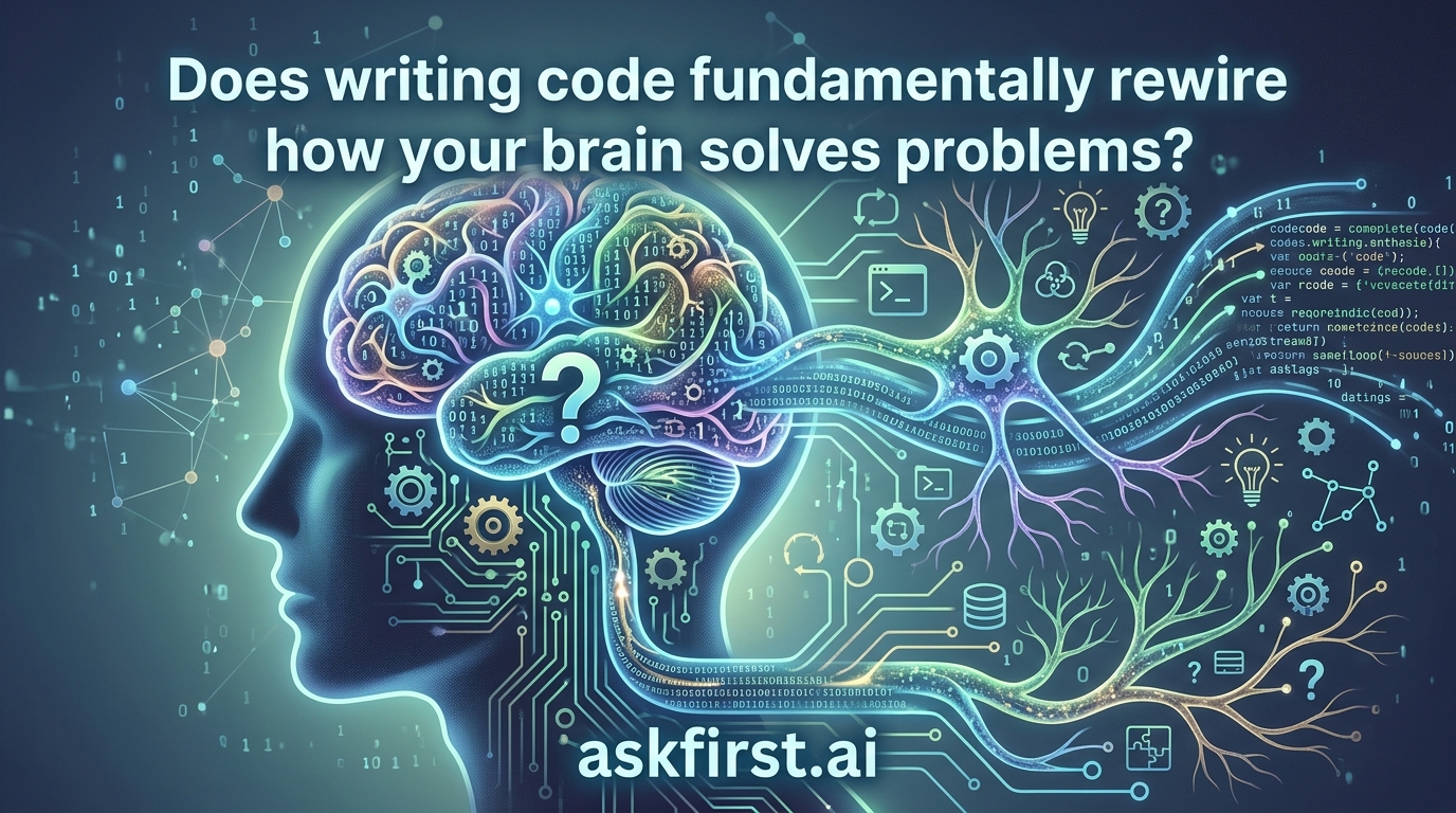 Does writing code fundamentally rewire how your brain solves problems? Does writing code fundamentally rewire how your brain solves problems?
