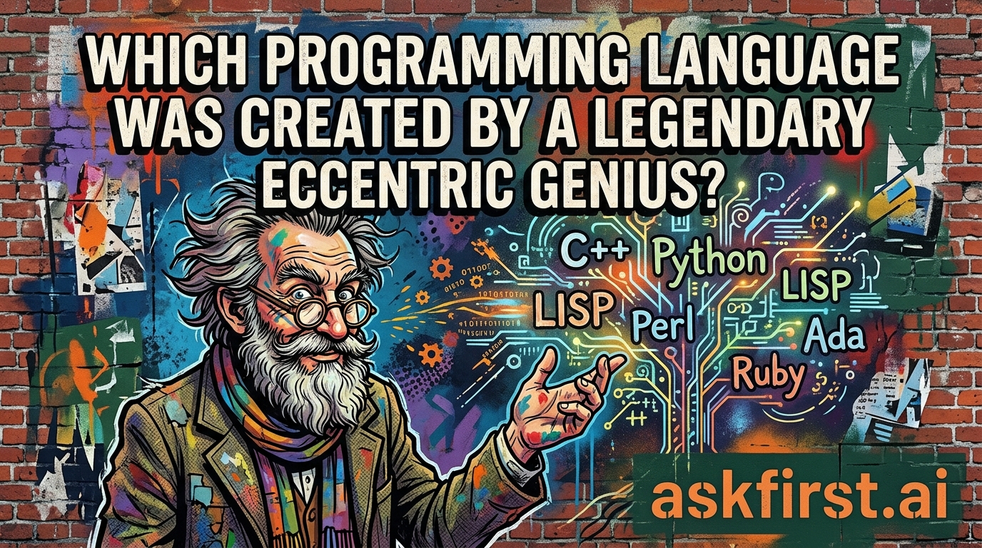 Which programming language was created by a legendary eccentric genius? Which programming language was created by a legendary eccentric genius?