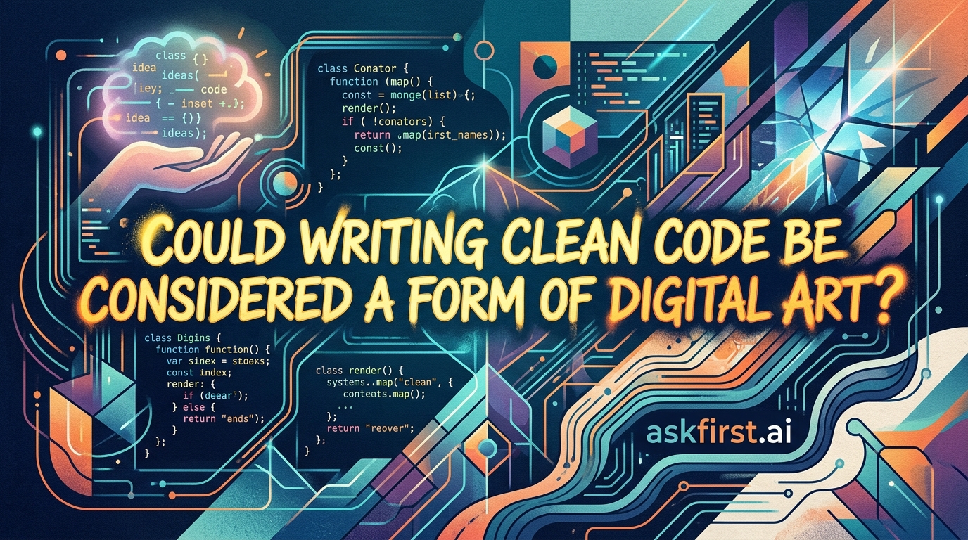 Could writing clean code be considered a form of digital art? Could writing clean code be considered a form of digital art?