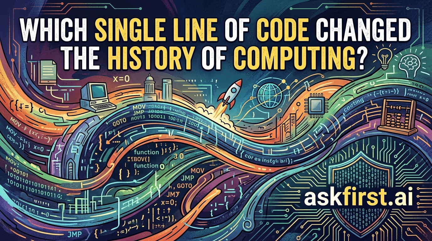 Which single line of code changed the history of computing? Which single line of code changed the history of computing?