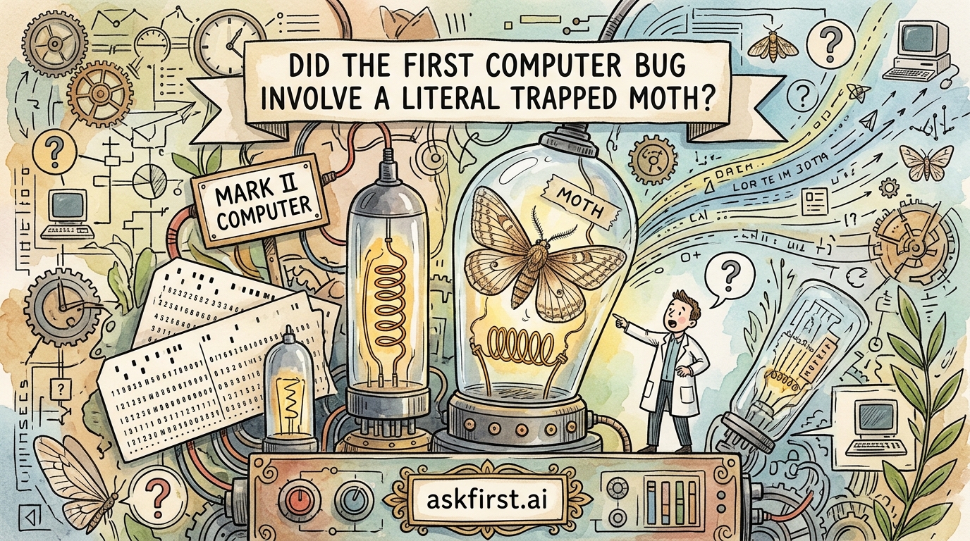 Did the first computer bug involve a literal trapped moth? Did the first computer bug involve a literal trapped moth?