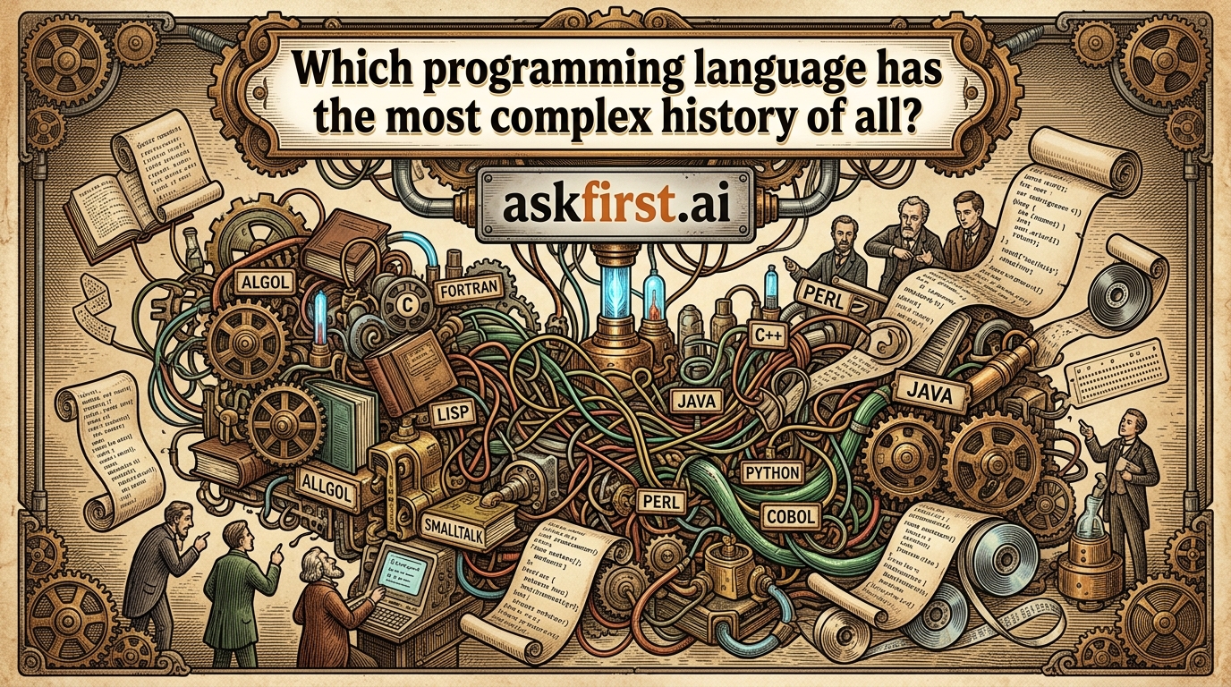 Which programming language has the most complex history of all? Which programming language has the most complex history of all?