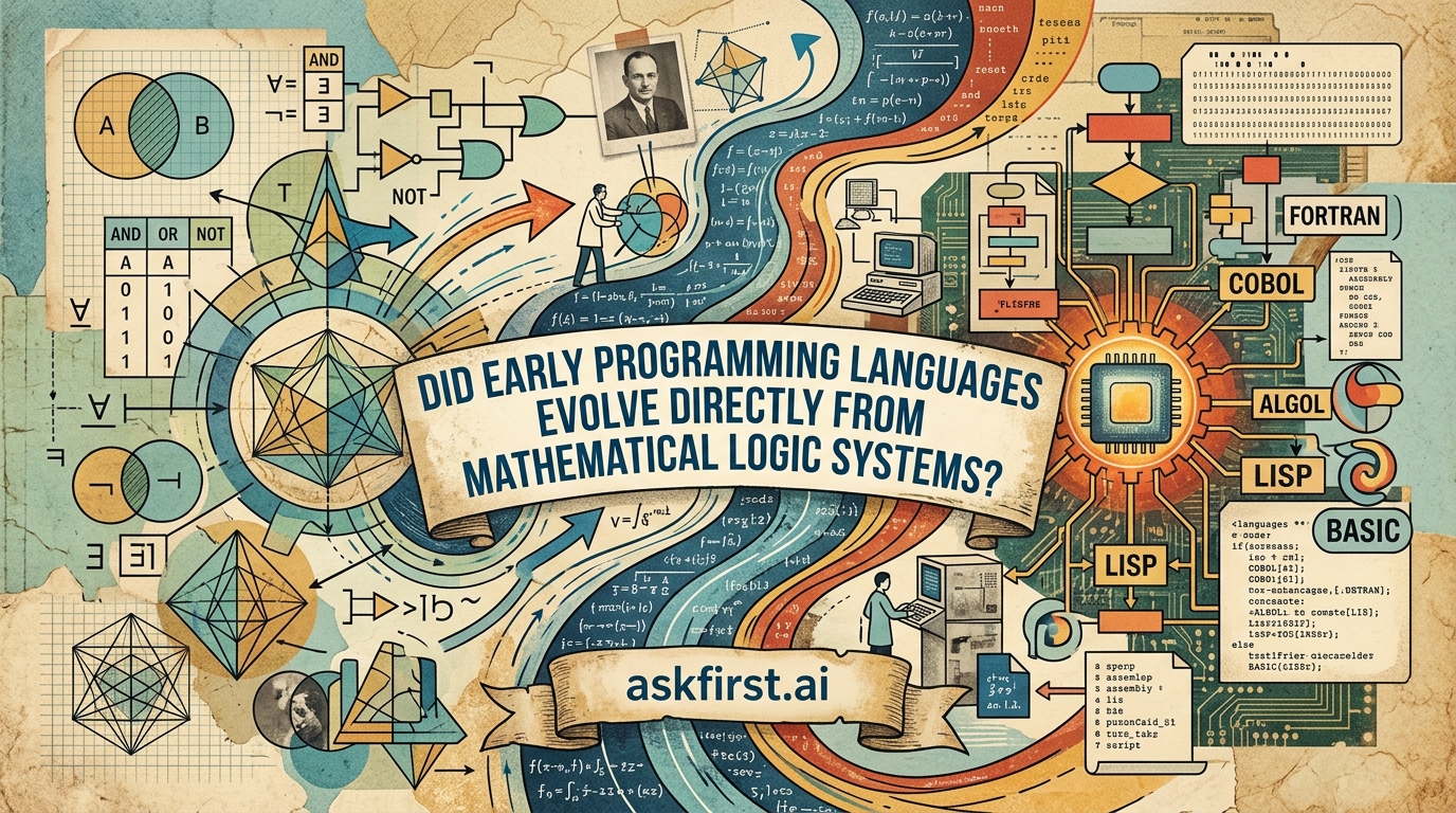 Did early programming languages evolve directly from mathematical logic systems? Did early programming languages evolve directly from mathematical logic systems?