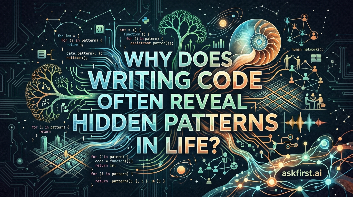Why does writing code often reveal hidden patterns in life? Why does writing code often reveal hidden patterns in life?