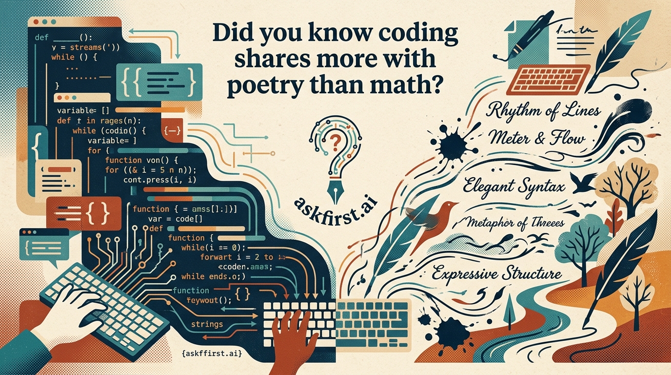 Did you know coding shares more with poetry than math? Did you know coding shares more with poetry than math?