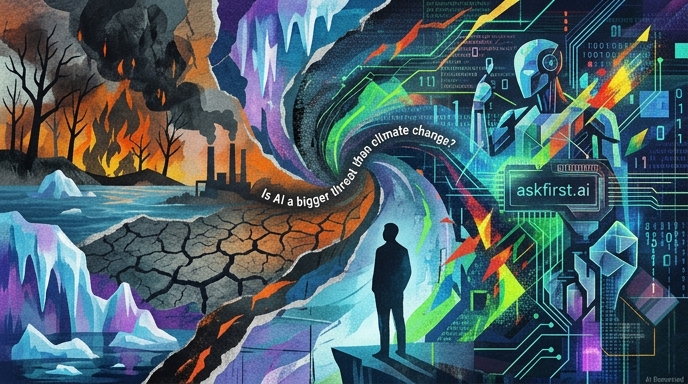 Is AI a bigger threat than climate change? Is AI a bigger threat than climate change?