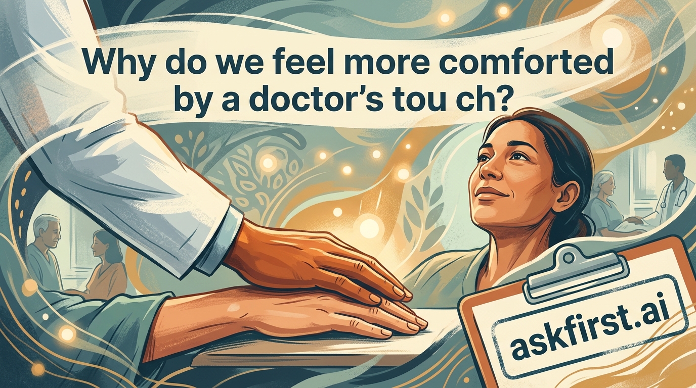 Why do we feel more comforted by a doctor's touch? Why do we feel more comforted by a doctor's touch?