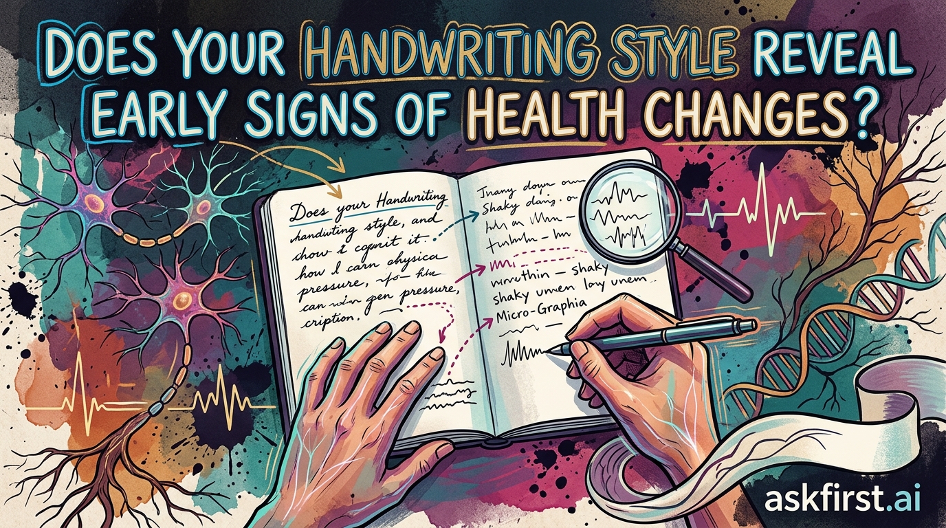 Does your handwriting style reveal early signs of health changes? Does your handwriting style reveal early signs of health changes?