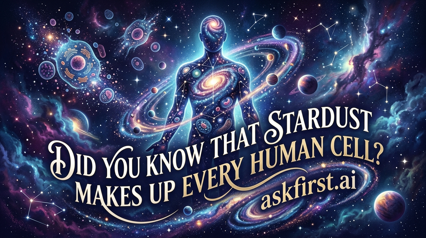 Did you know that stardust makes up every human cell? Did you know that stardust makes up every human cell?