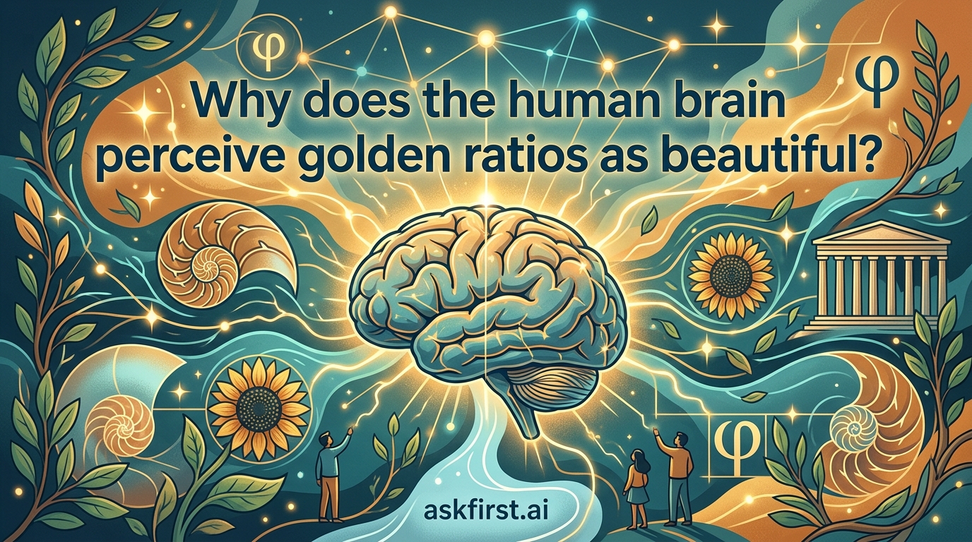 Why does the human brain perceive golden ratios as beautiful? Why does the human brain perceive golden ratios as beautiful?