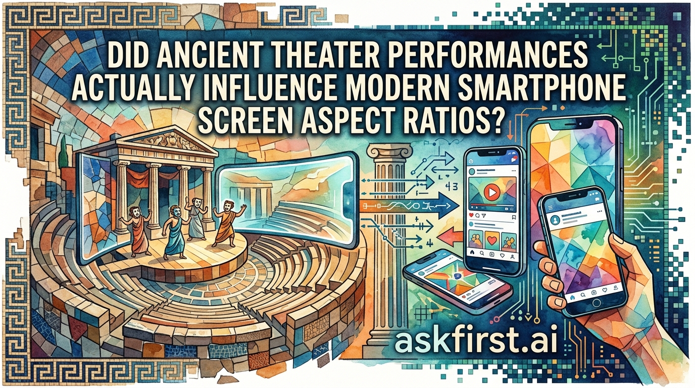 Did ancient theater performances actually influence modern smartphone screen aspect ratios? Did ancient theater performances actually influence modern smartphone screen aspect ratios?