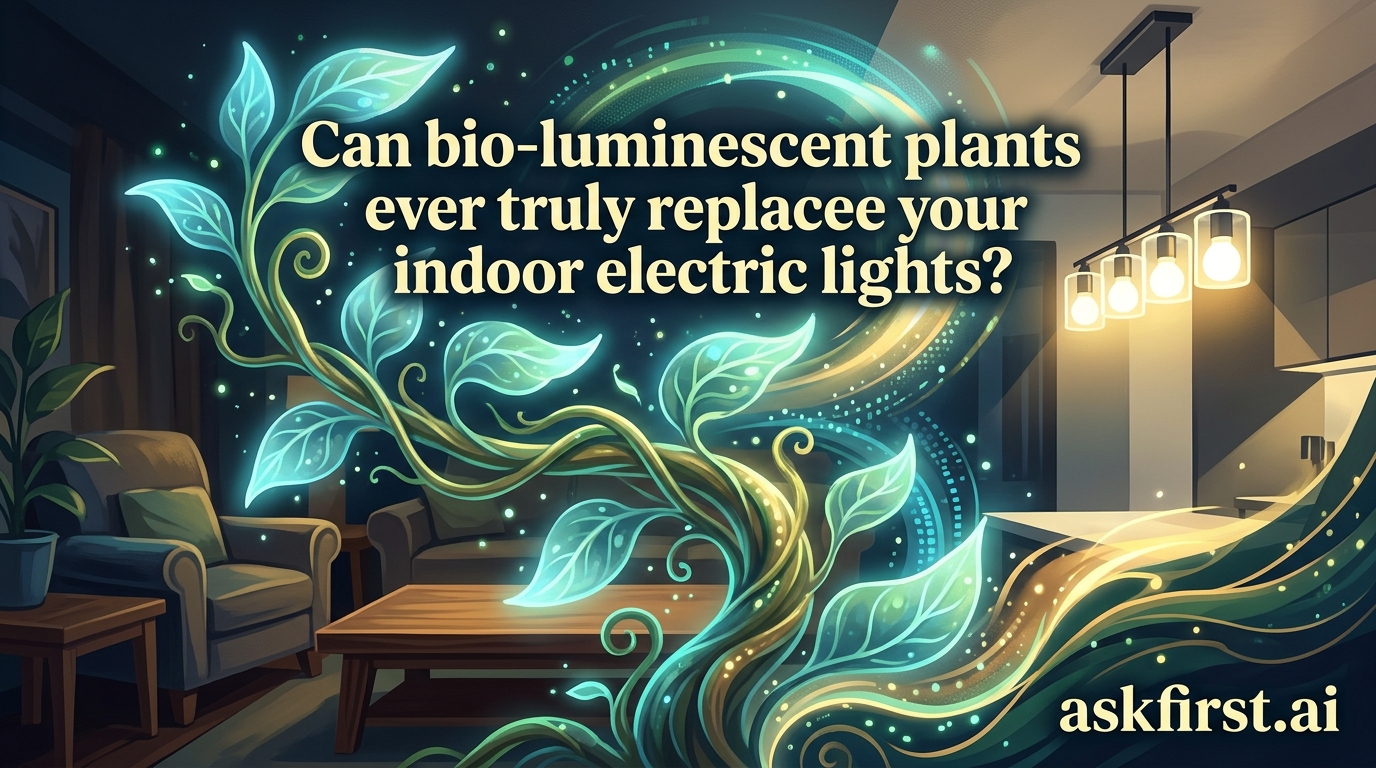 Can bio-luminescent plants ever truly replace your indoor electric lights? Can bio-luminescent plants ever truly replace your indoor electric lights?