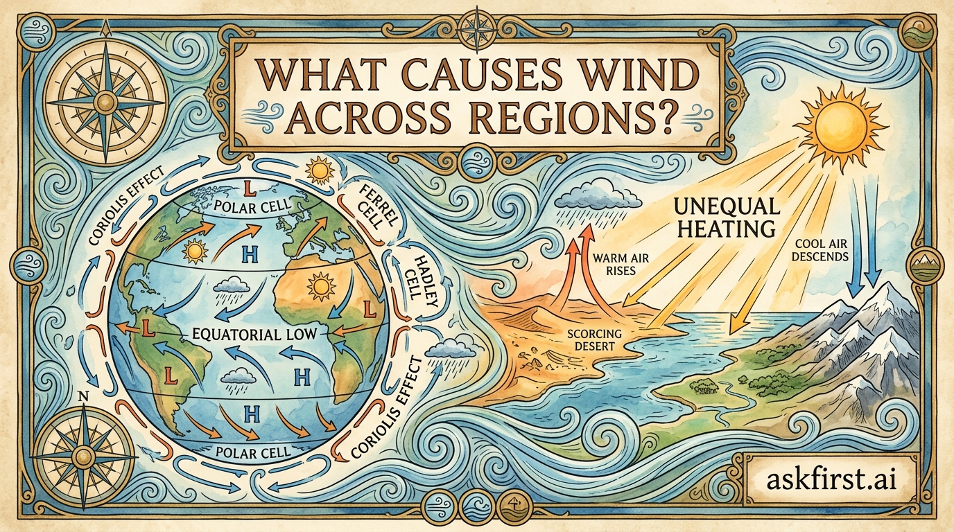What causes wind across regions? What causes wind across regions?