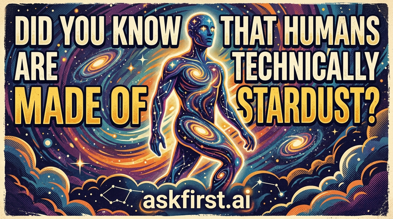 Did you know that humans are technically made of stardust? Did you know that humans are technically made of stardust?