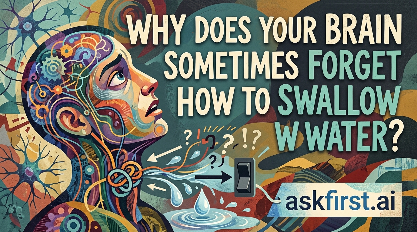 Why does your brain sometimes forget how to swallow water? Why does your brain sometimes forget how to swallow water?