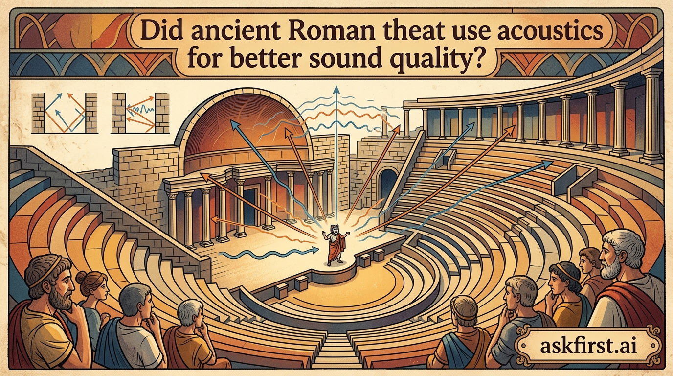 Did ancient Roman theaters use acoustics for better sound quality? Did ancient Roman theaters use acoustics for better sound quality?