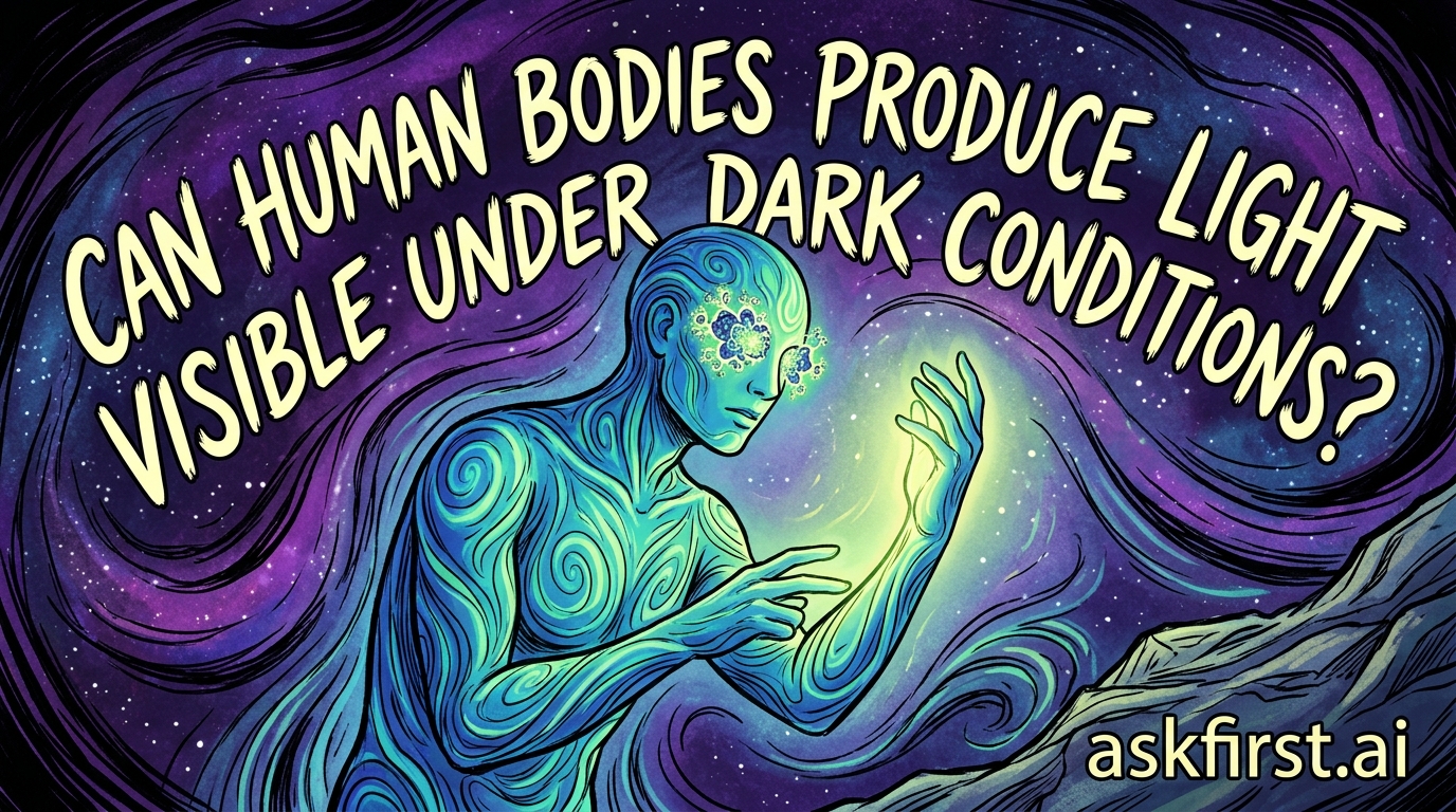Can human bodies produce light visible under dark conditions? Can human bodies produce light visible under dark conditions?