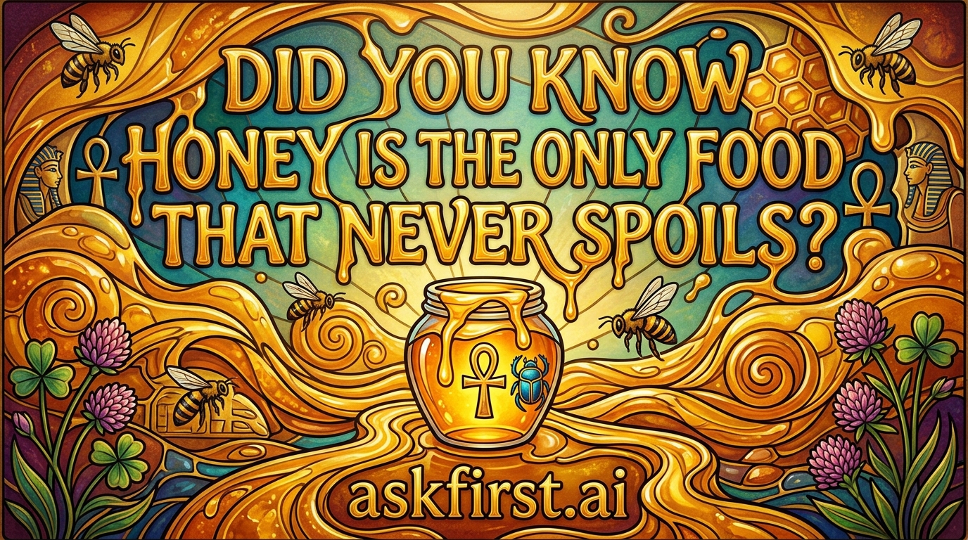 Did you know honey is the only food that never spoils? Did you know honey is the only food that never spoils?