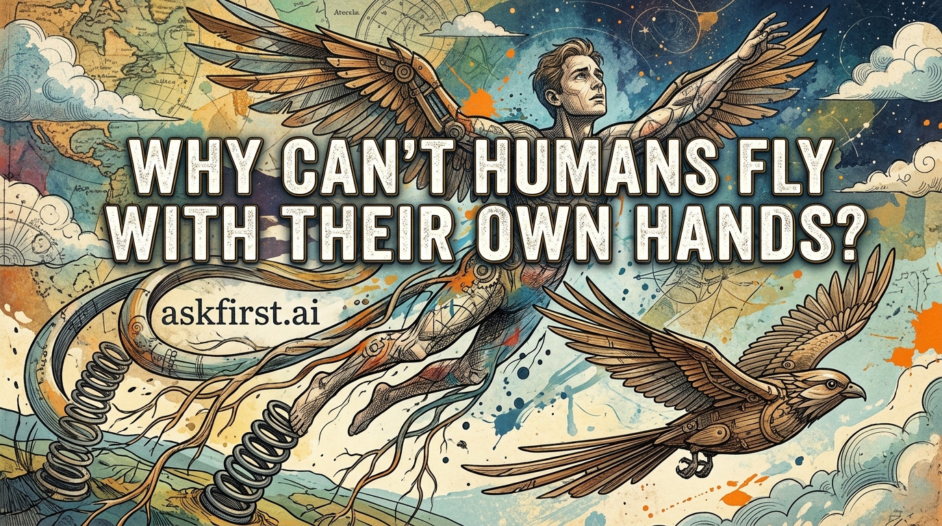 Why can't humans fly with their own hands? Why can't humans fly with their own hands?