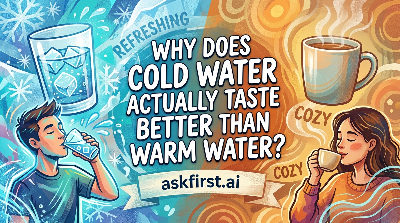Why does cold water actually taste better than warm water? Why does cold water actually taste better than warm water?